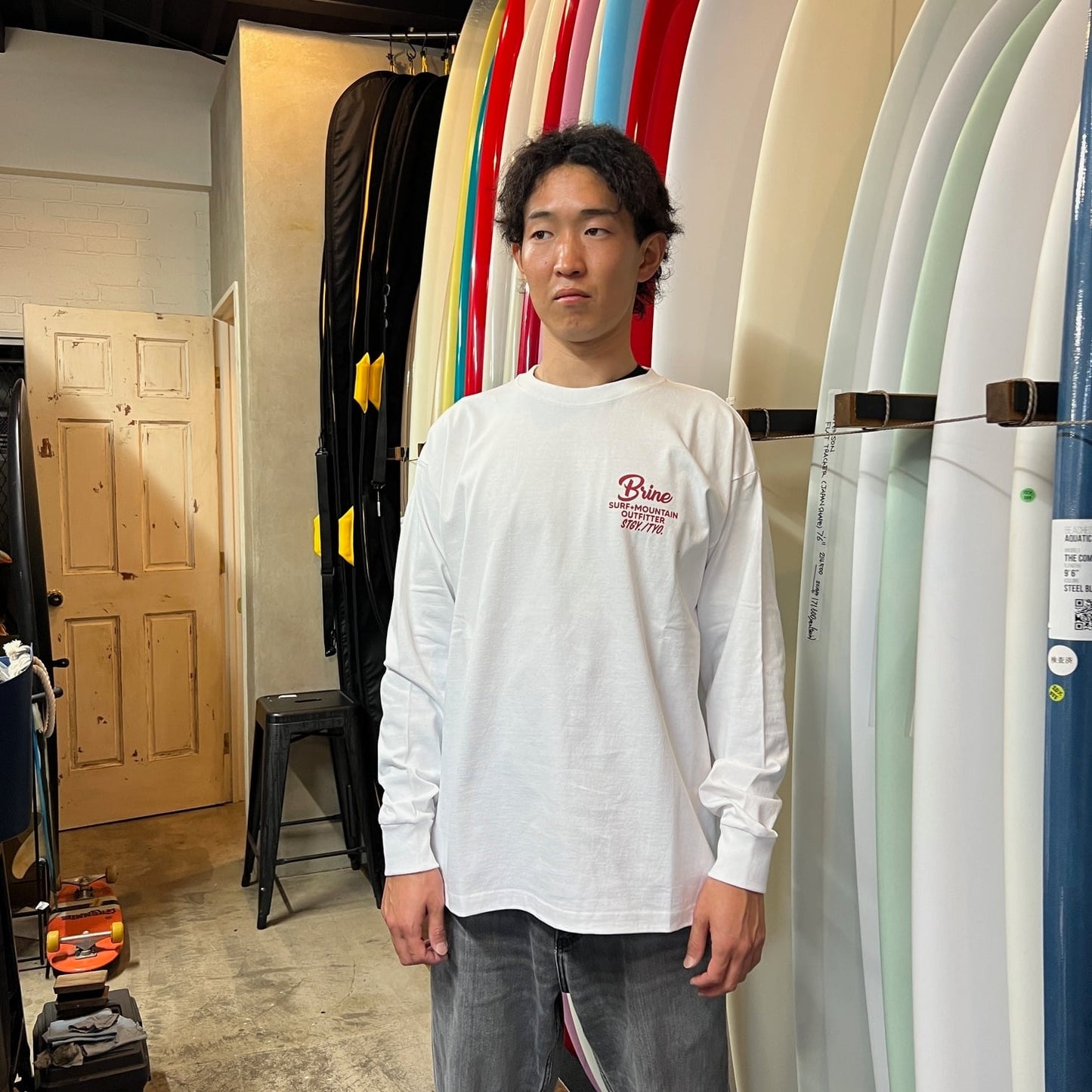 WOW x BRINE SHOP L/S TEE ブラインオリジナル ロングスリーブTシャツ