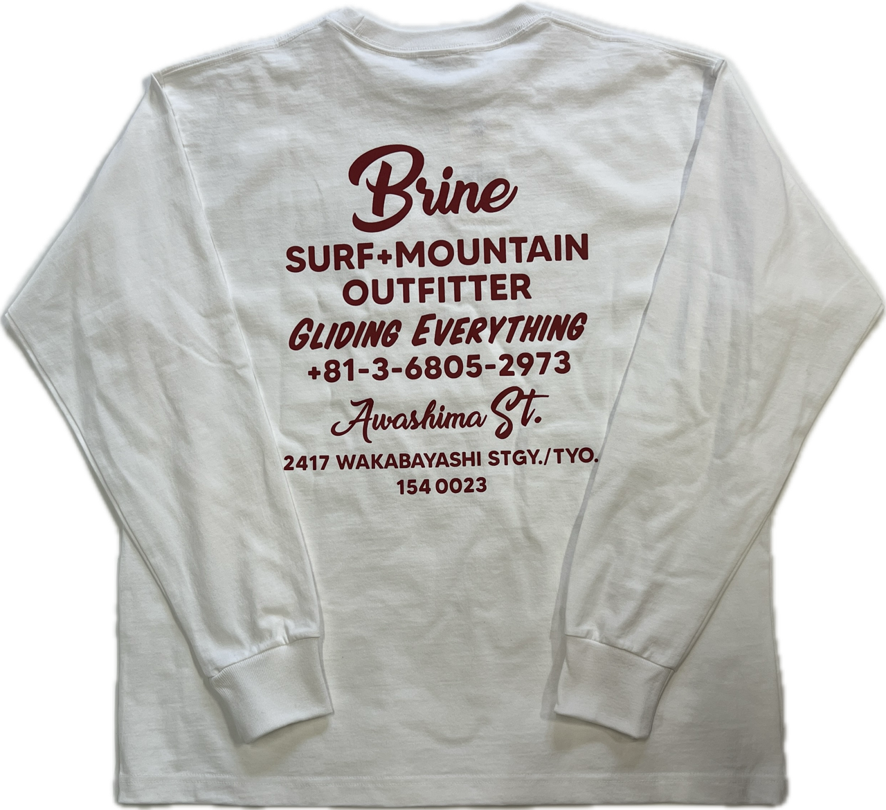WOW x BRINE SHOP L/S TEE ブラインオリジナル ロングスリーブTシャツ
