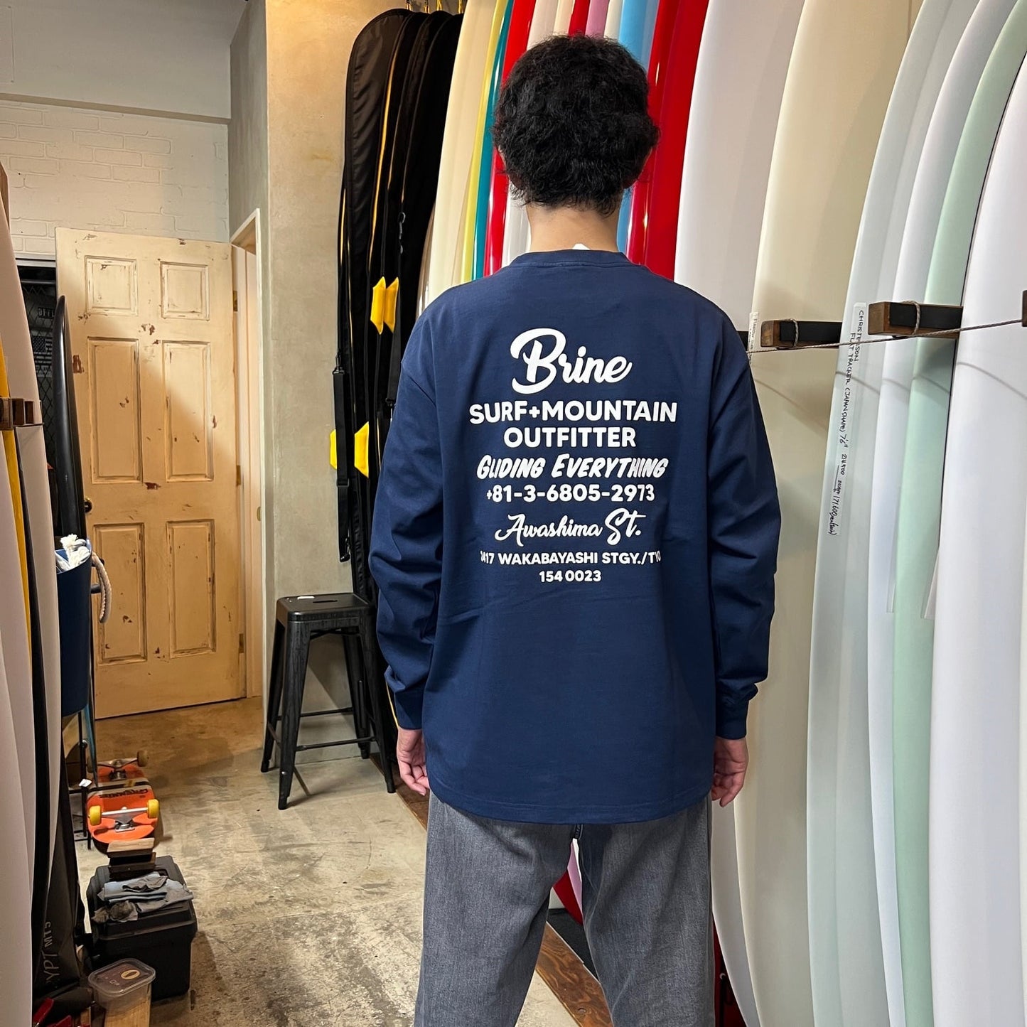 WOW x BRINE SHOP L/S TEE ブラインオリジナル ロングスリーブTシャツ