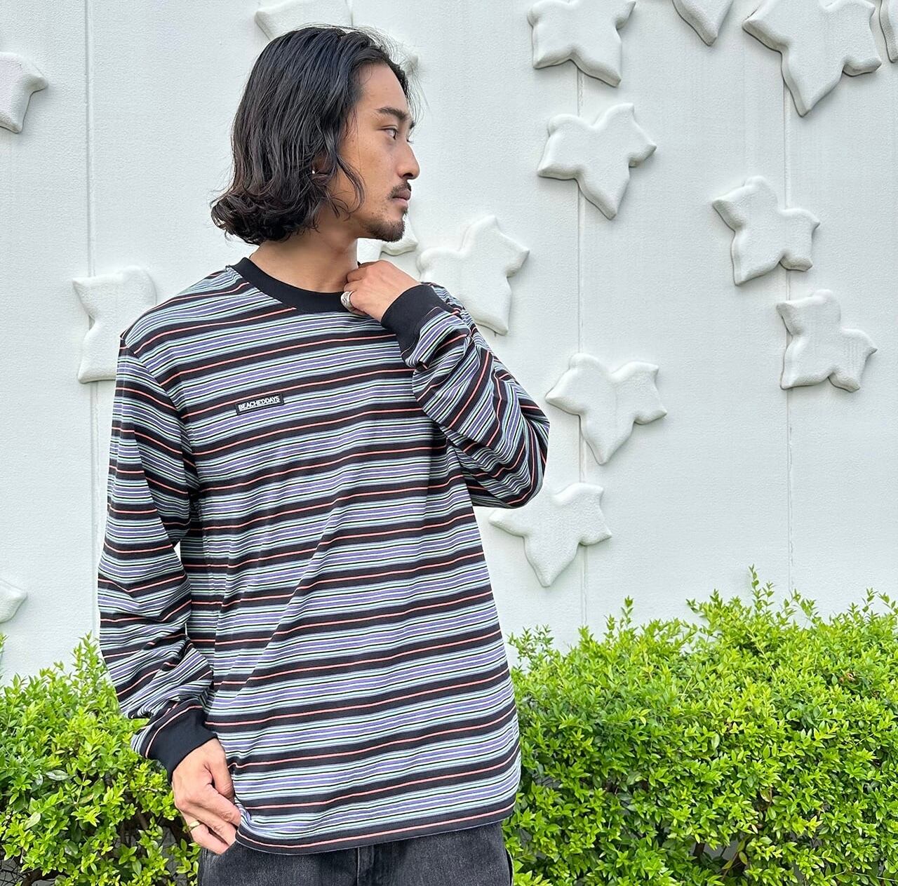 BEACHED DAYS ビーチドデイズ / ドライ マルチボーダー L/S Tee