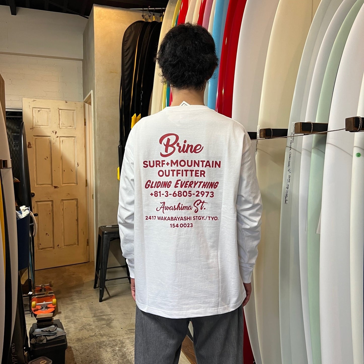 WOW x BRINE SHOP L/S TEE ブラインオリジナル ロングスリーブTシャツ