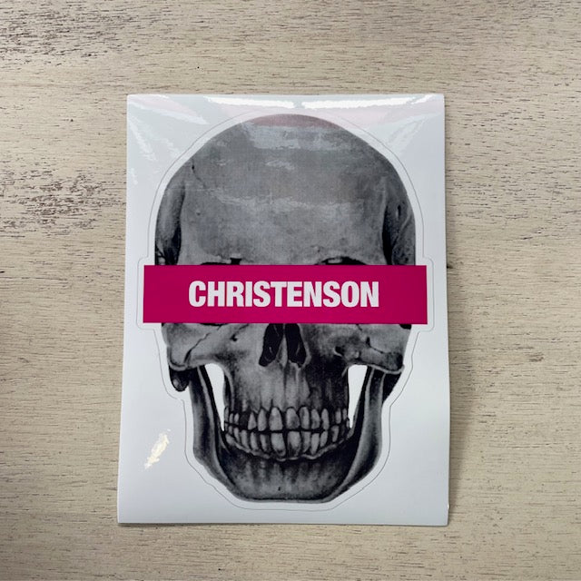 CHRISTENSON SKULL Sticker Small,Medium,Large