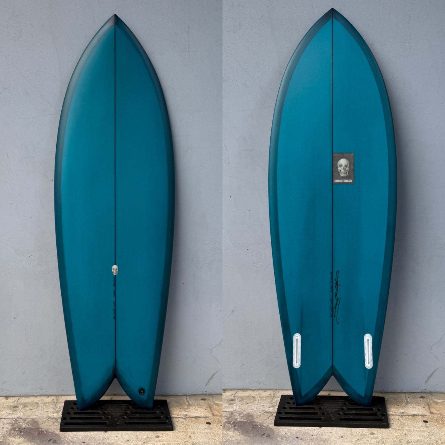CHRISTENSON SURFBOARD/クリステンソン 　FISH 5'6" Teal tint  JAPANシェイプ
