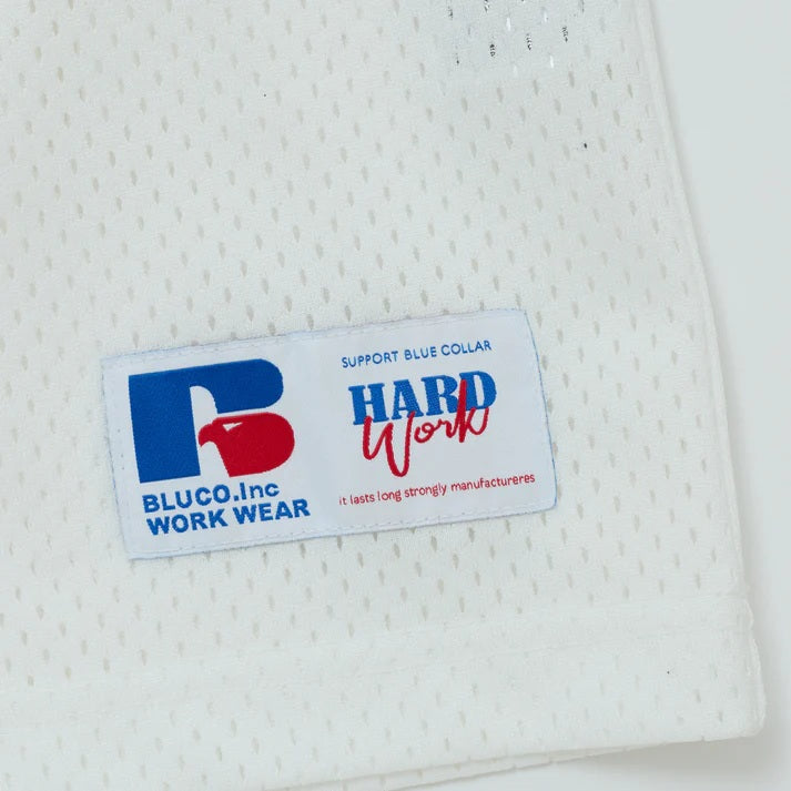 店舗限定】BEACHED DAYS × BLUCO メッシュフットボールTシャツ – BRINE