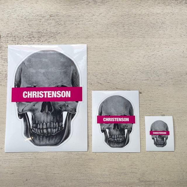 CHRISTENSON SKULL Sticker Small,Medium,Large