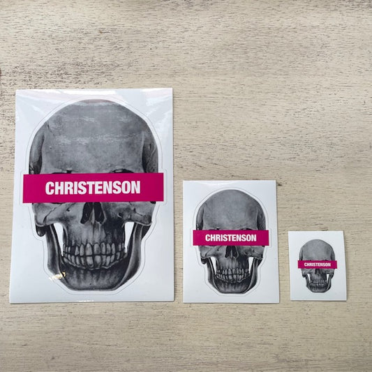 CHRISTENSON SKULL Sticker Small,Medium,Large