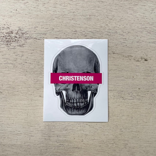CHRISTENSON SKULL Sticker Small,Medium,Large